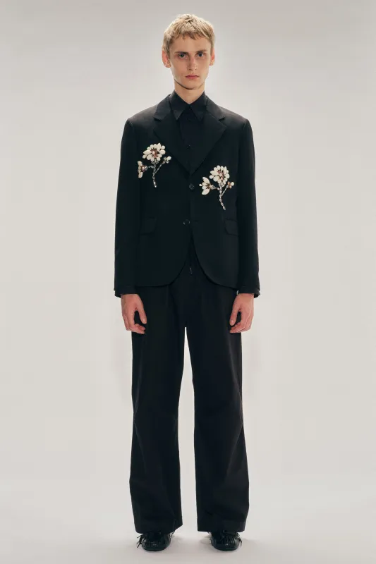 Elasticated Knee Pleat Trousers made by Simone Rocha