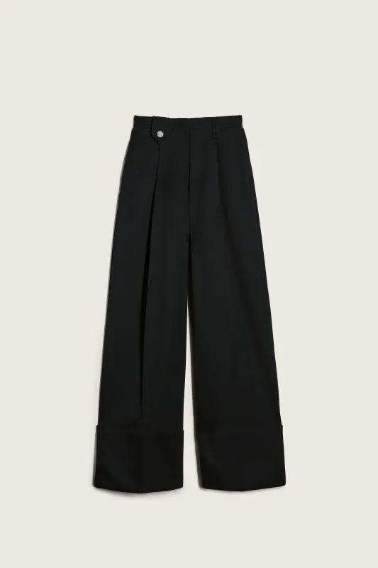 Wide Leg Belt Loop Tab Trousers made by Simone Rocha
