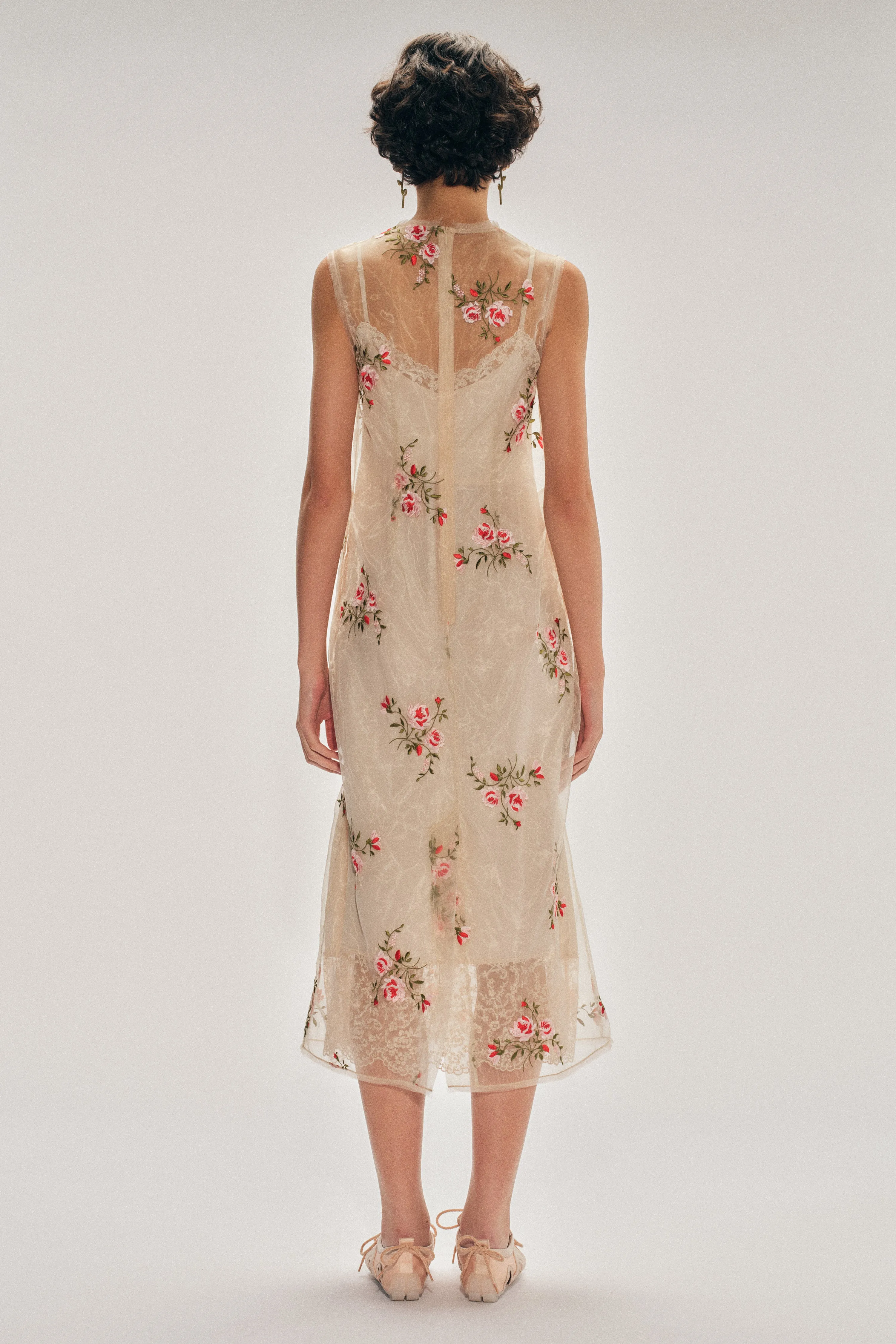 Sheer Frayed Contour Dart Dress sold by Simone Rocha product image thumbnail 3