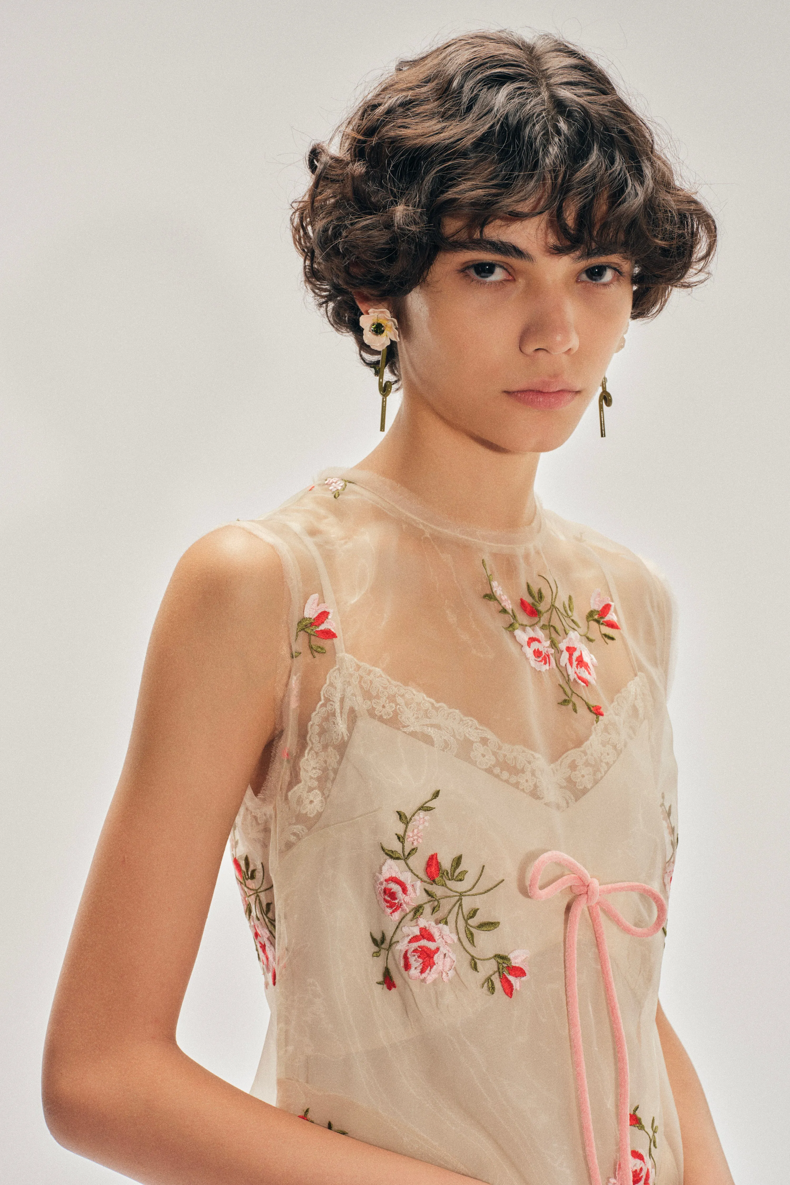 Sheer Frayed Contour Dart Dress sold by Simone Rocha product image thumbnail 4