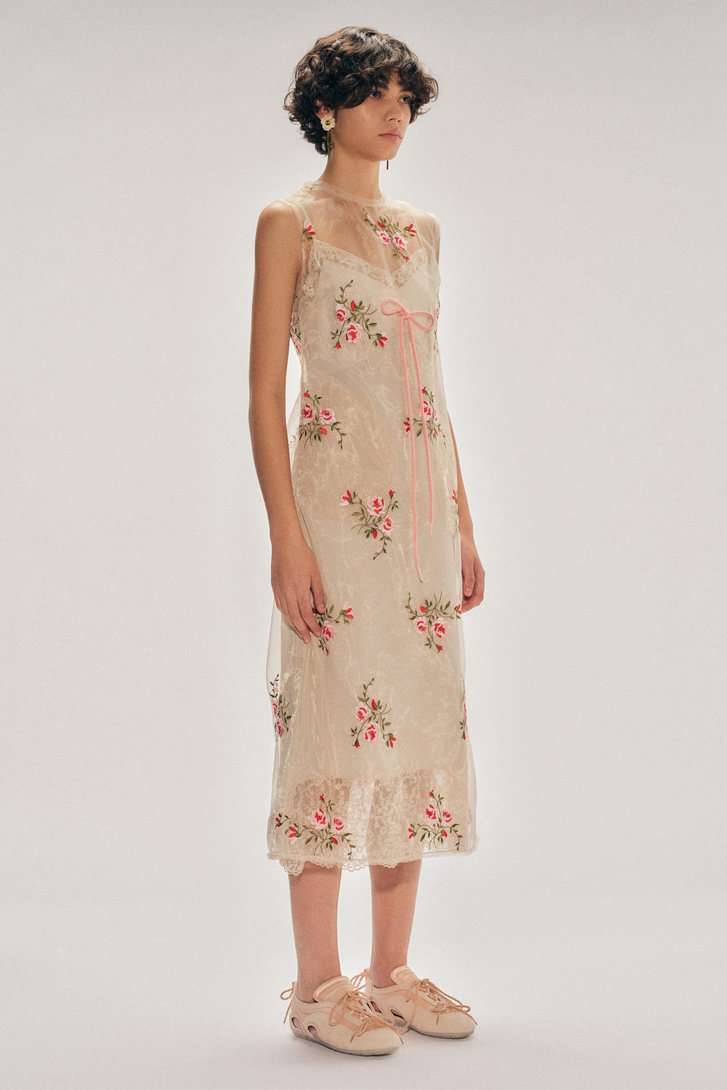 Sheer Frayed Contour Dart Dress sold by Simone Rocha product image thumbnail 2