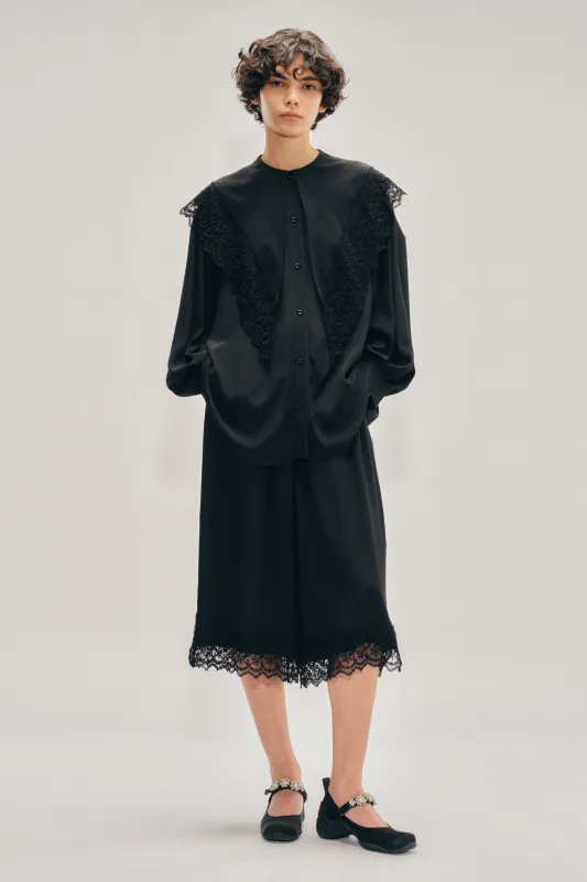 Cropped Lace Trim Negligee Trousers sold by Simone Rocha
