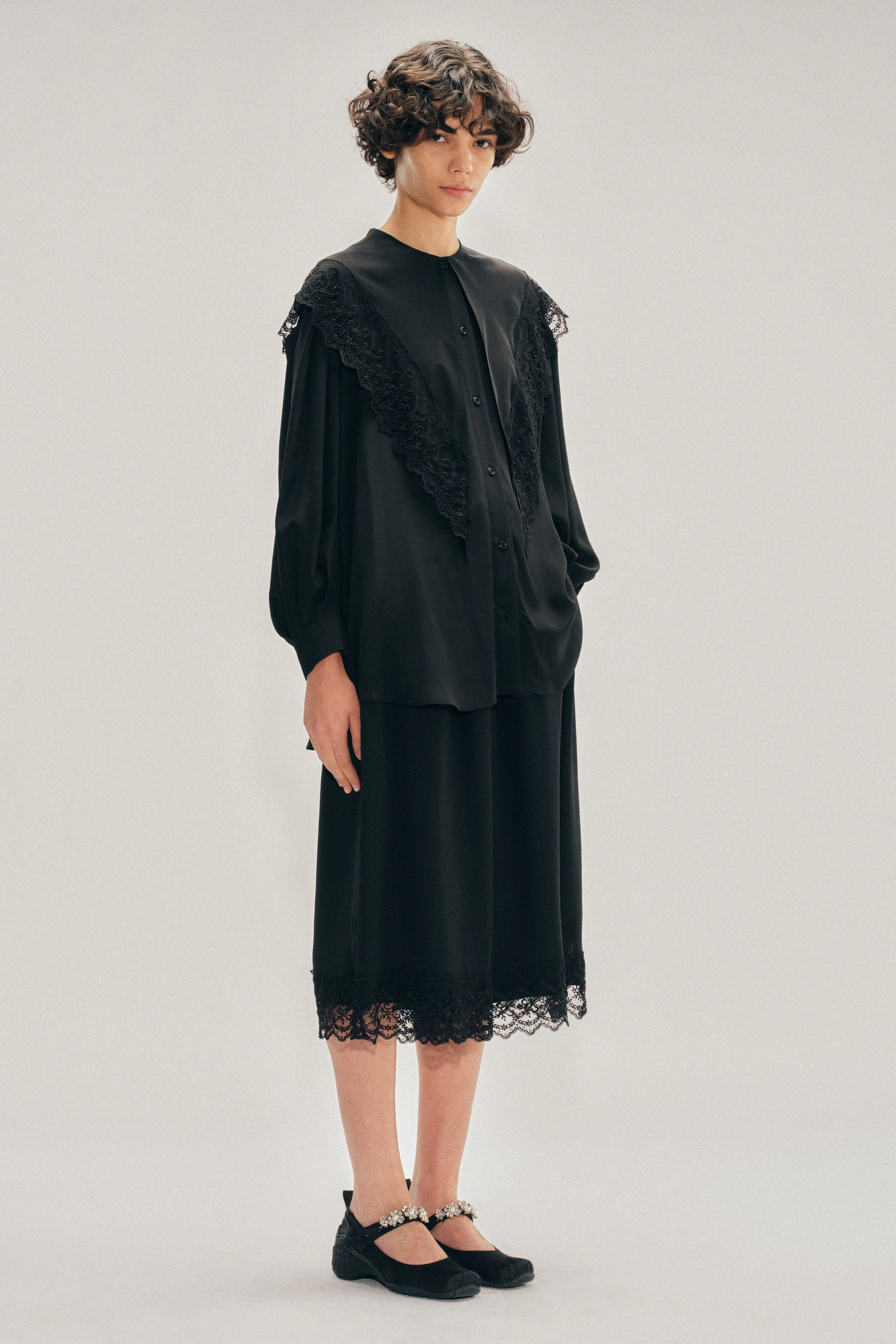 Cropped Lace Trim Negligee Trousers sold by Simone Rocha product image thumbnail 2