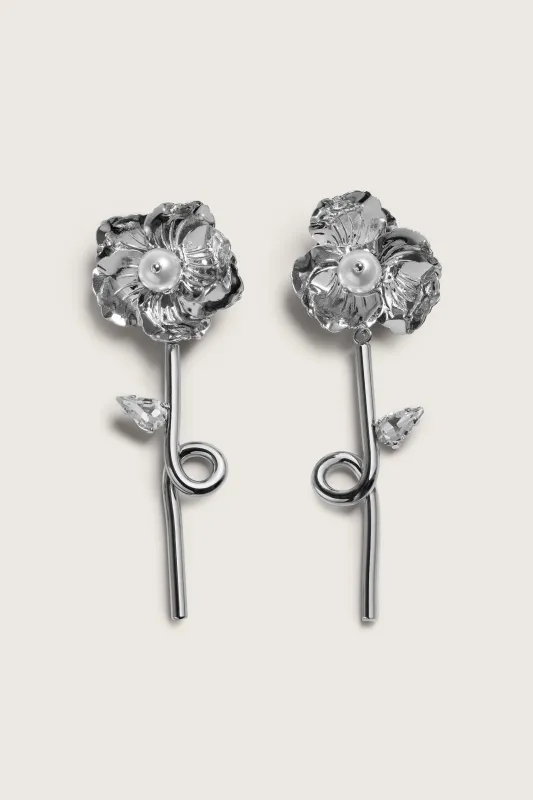 Blooming Poppy Drip Earrings made by Simone Rocha