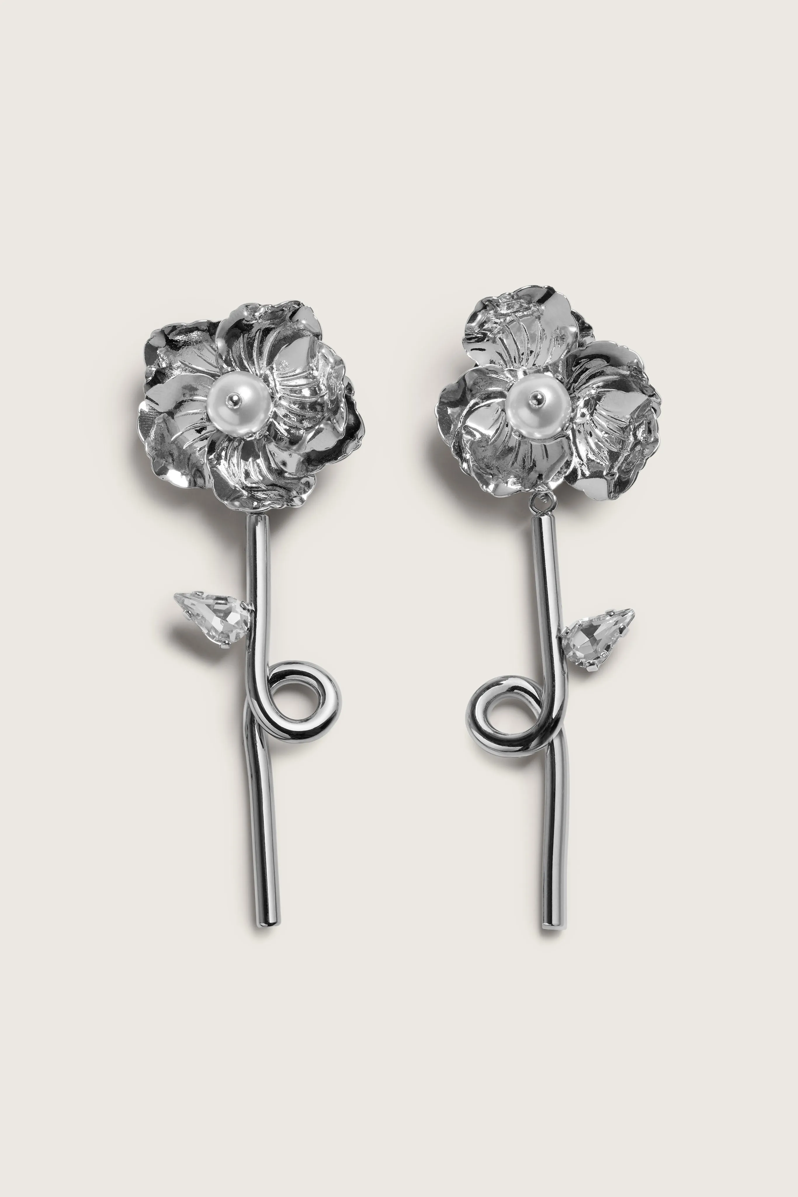 Blooming Poppy Drip Earrings sold by Simone Rocha