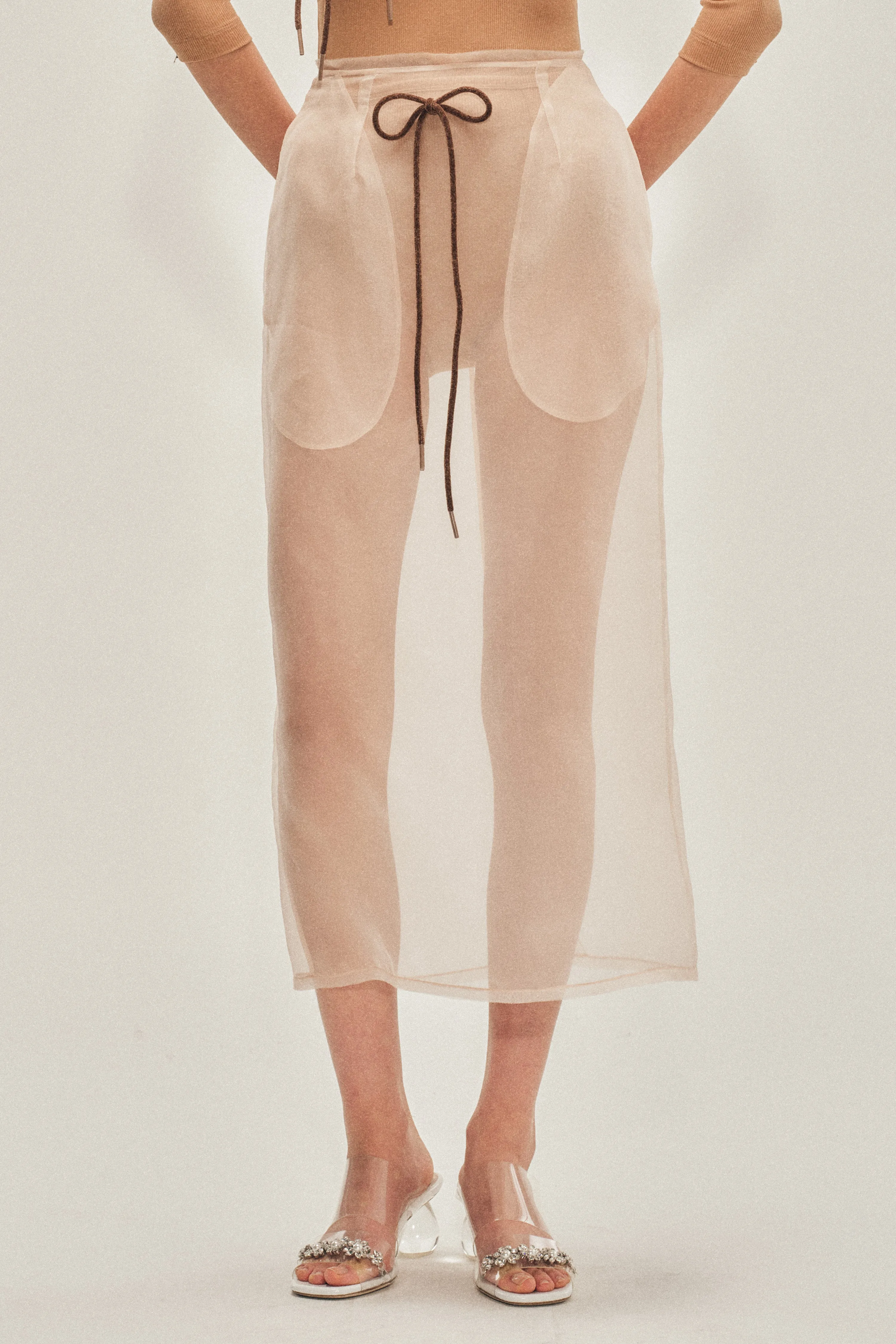 Sheer Frayed Column Pencil Skirt sold by Simone Rocha product image thumbnail 4