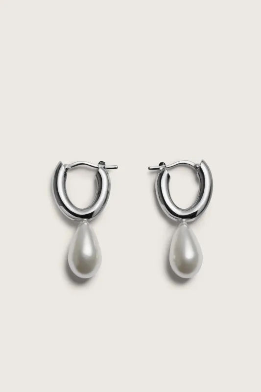 Pearl Hoop Earrings made by Simone Rocha