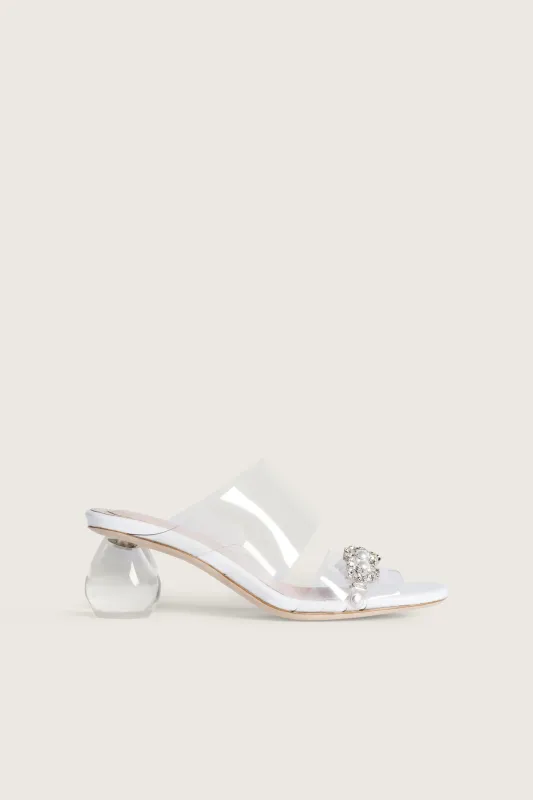 Embellished Sandal Perspex Heel Mule made by Simone Rocha