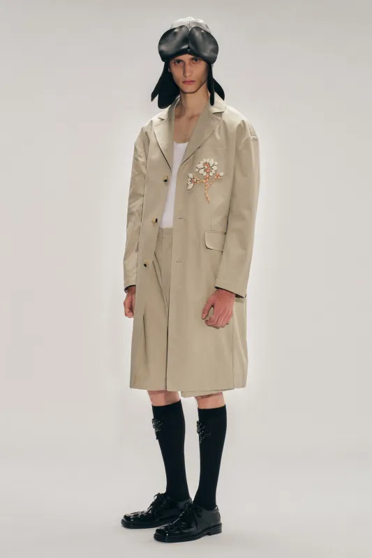 Embellished Boxy Duster Coat sold by Simone Rocha