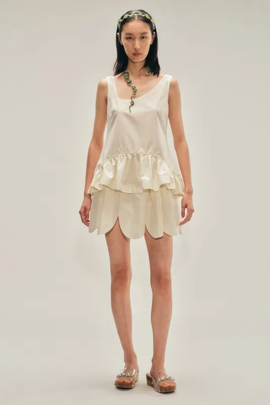 Tilted Neck Peplum Top made by Simone Rocha