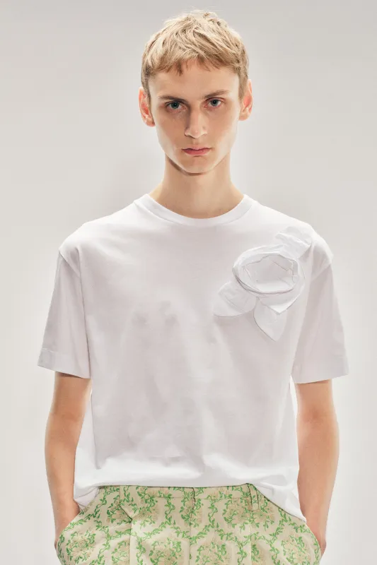 Fitted Pressed Rosette T-Shirt made by Simone Rocha