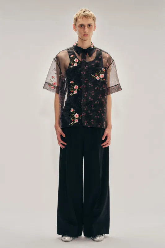 Sheer Patchwork Boxy Shirt made by Simone Rocha