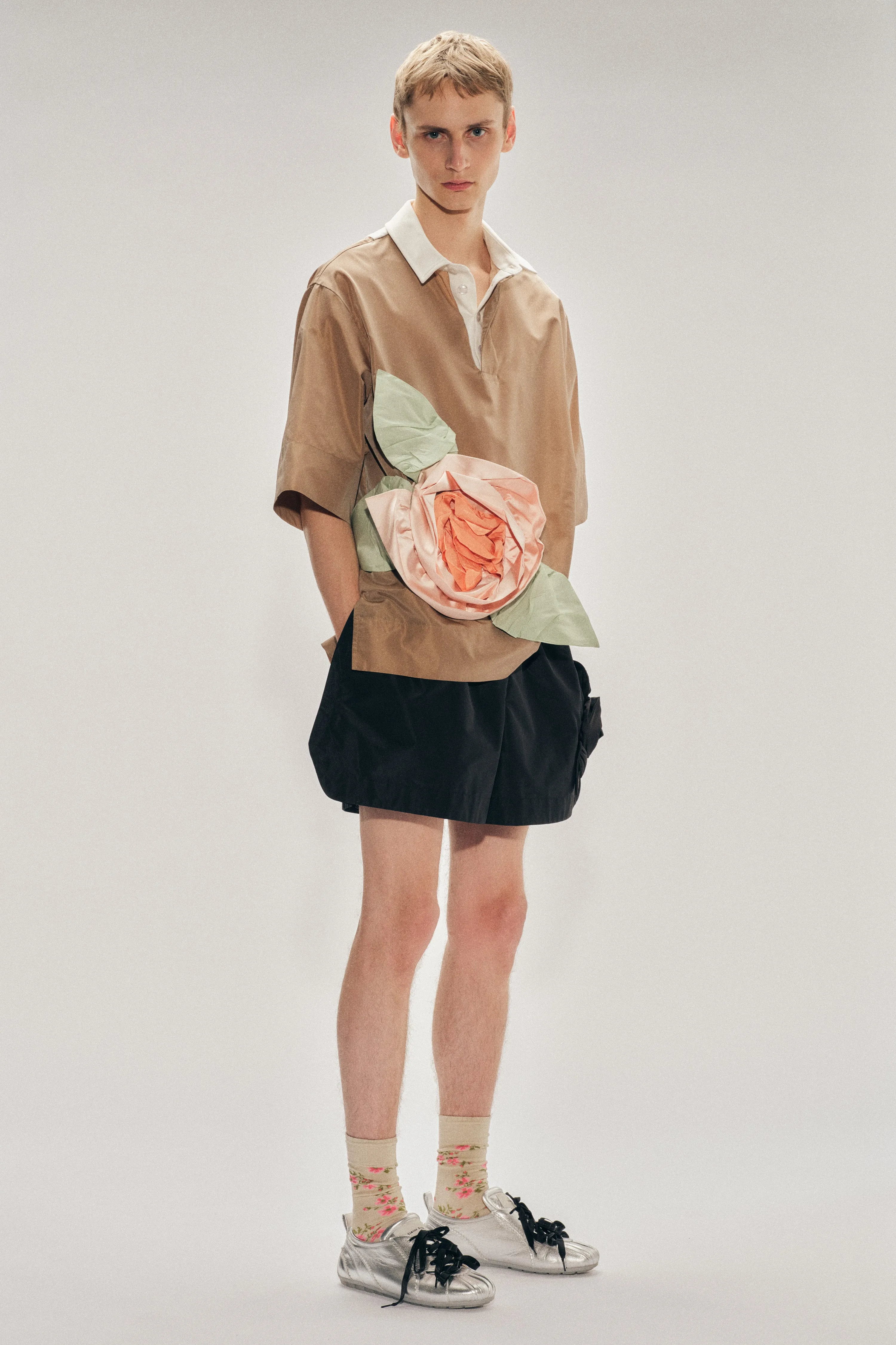 Pressed Rosette Split-Hem Shorts sold by Simone Rocha product image thumbnail 2