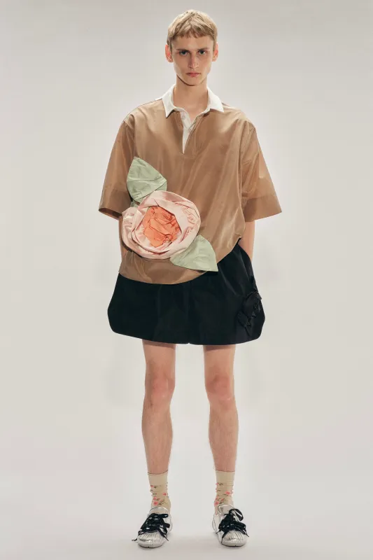 Pressed Rosette Split-Hem Shorts sold by Simone Rocha