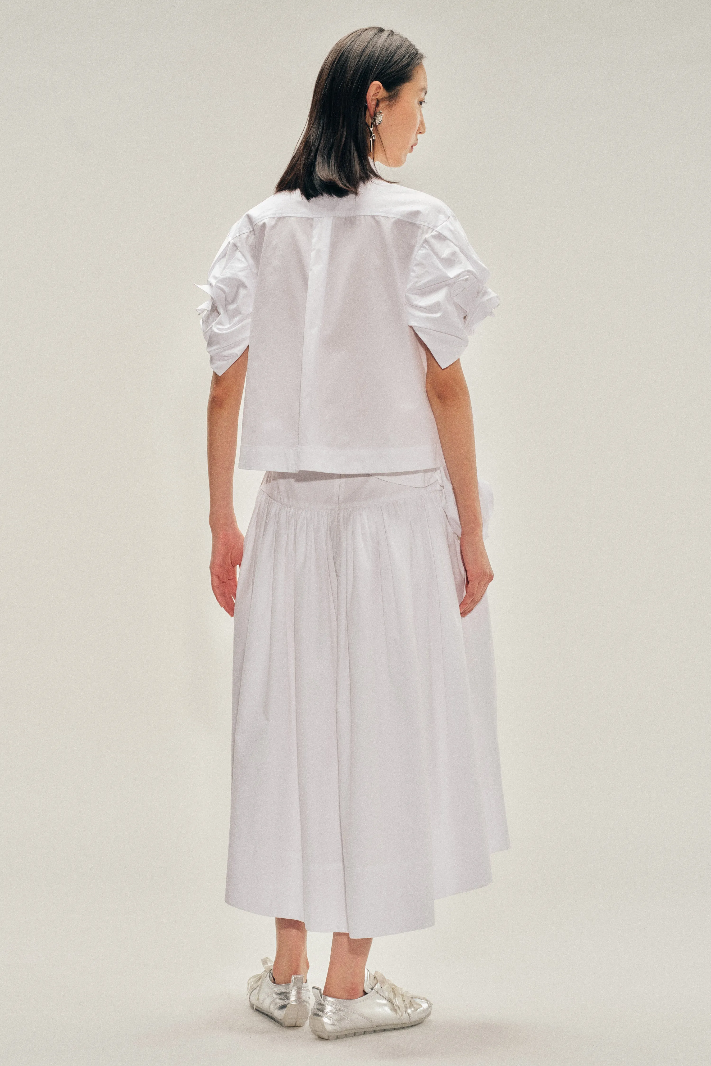 Cropped Rose Puff Sleeve Shirt sold by Simone Rocha product image thumbnail 4