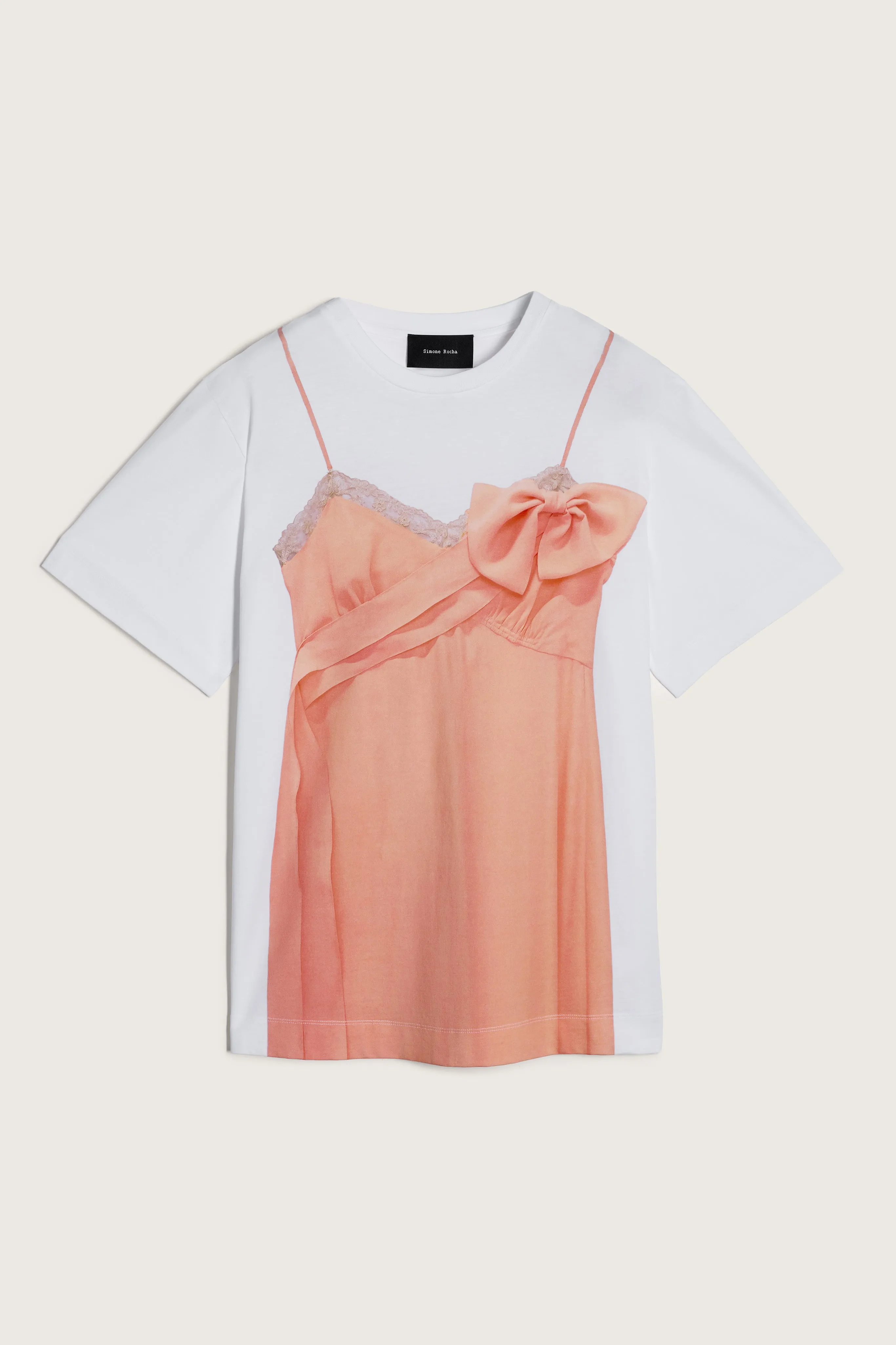 Bow Sash Slip Dress Trompe L'Oeil Print T-Shirt sold by Simone Rocha