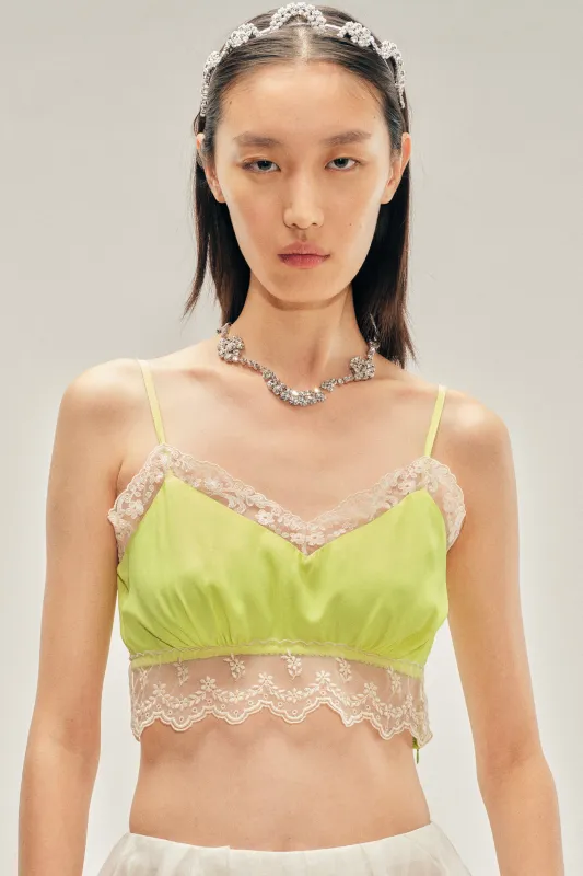 Lace Trim Negligee Bralette sold by Simone Rocha