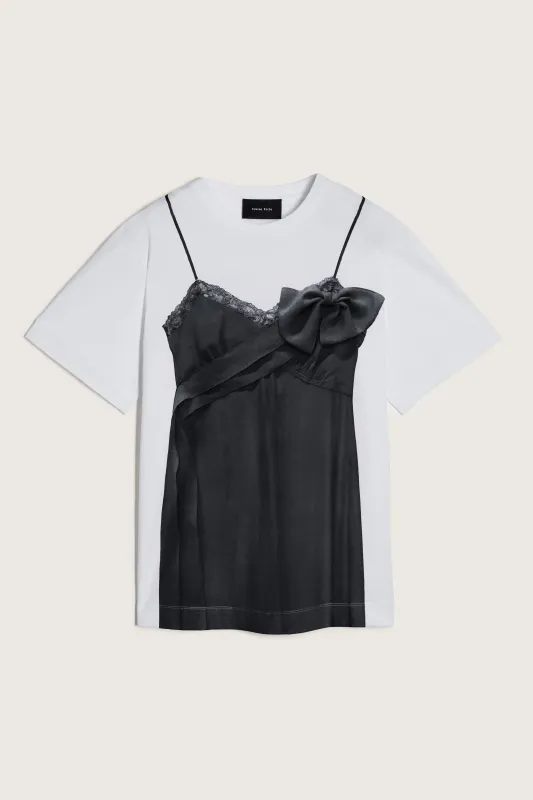 Bow Sash Slip Dress Trompe L'Oeil Print T-Shirt made by Simone Rocha