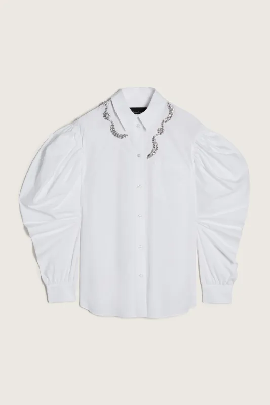 Embellished Draped Sleeve Masculine Shirt sold by Simone Rocha