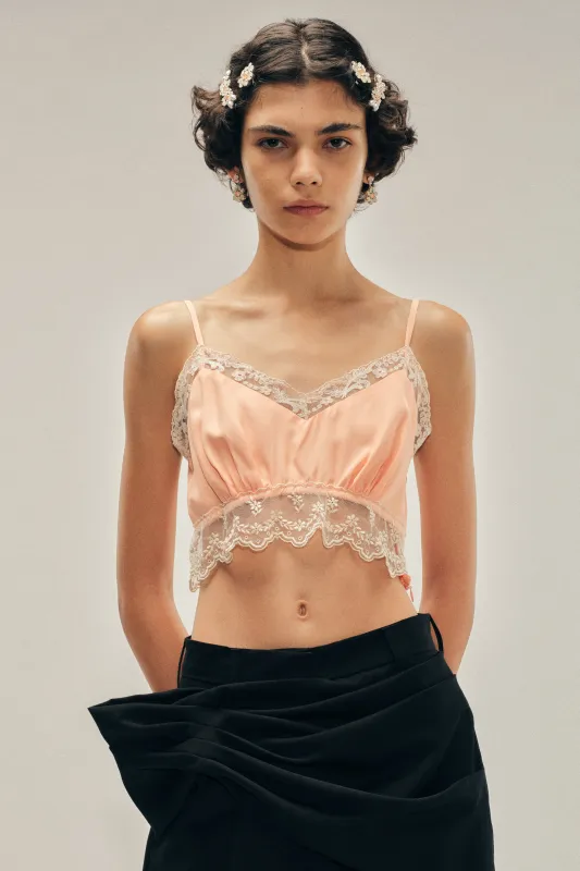 Lace Trim Negligee Bralette sold by Simone Rocha