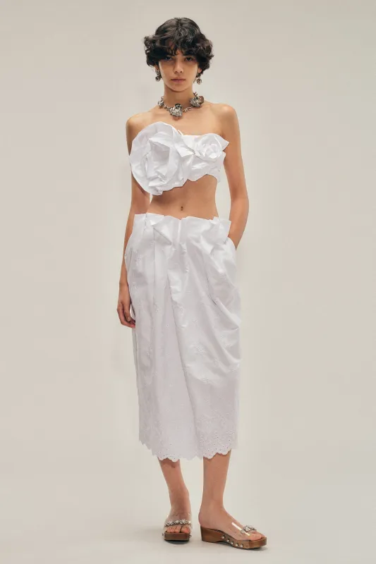 Pleated Waist Pencil Skirt sold by Simone Rocha