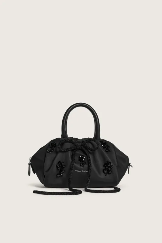 Embellished Mini Gathered Top Handle Bag made by Simone Rocha