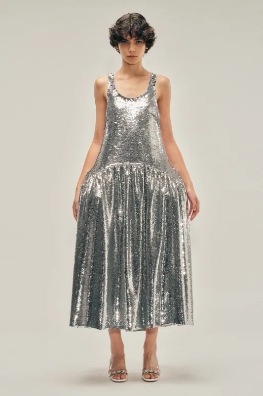 Tapered Back Flounce Dress made by Simone Rocha