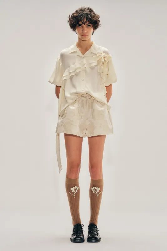 Elasticated Rose Shorts made by Simone Rocha