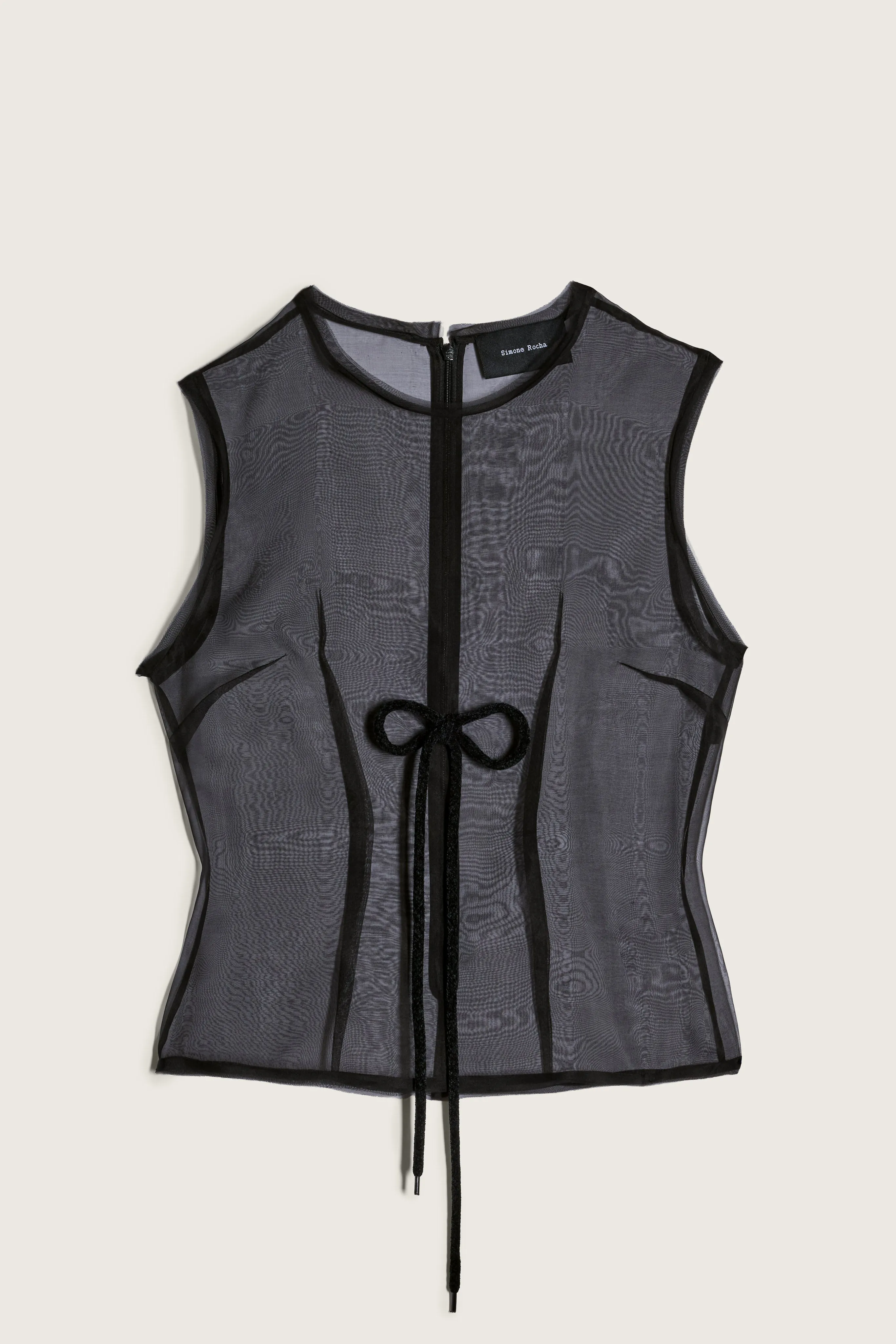 Sheer Frayed Contour Dart Top sold by Simone Rocha