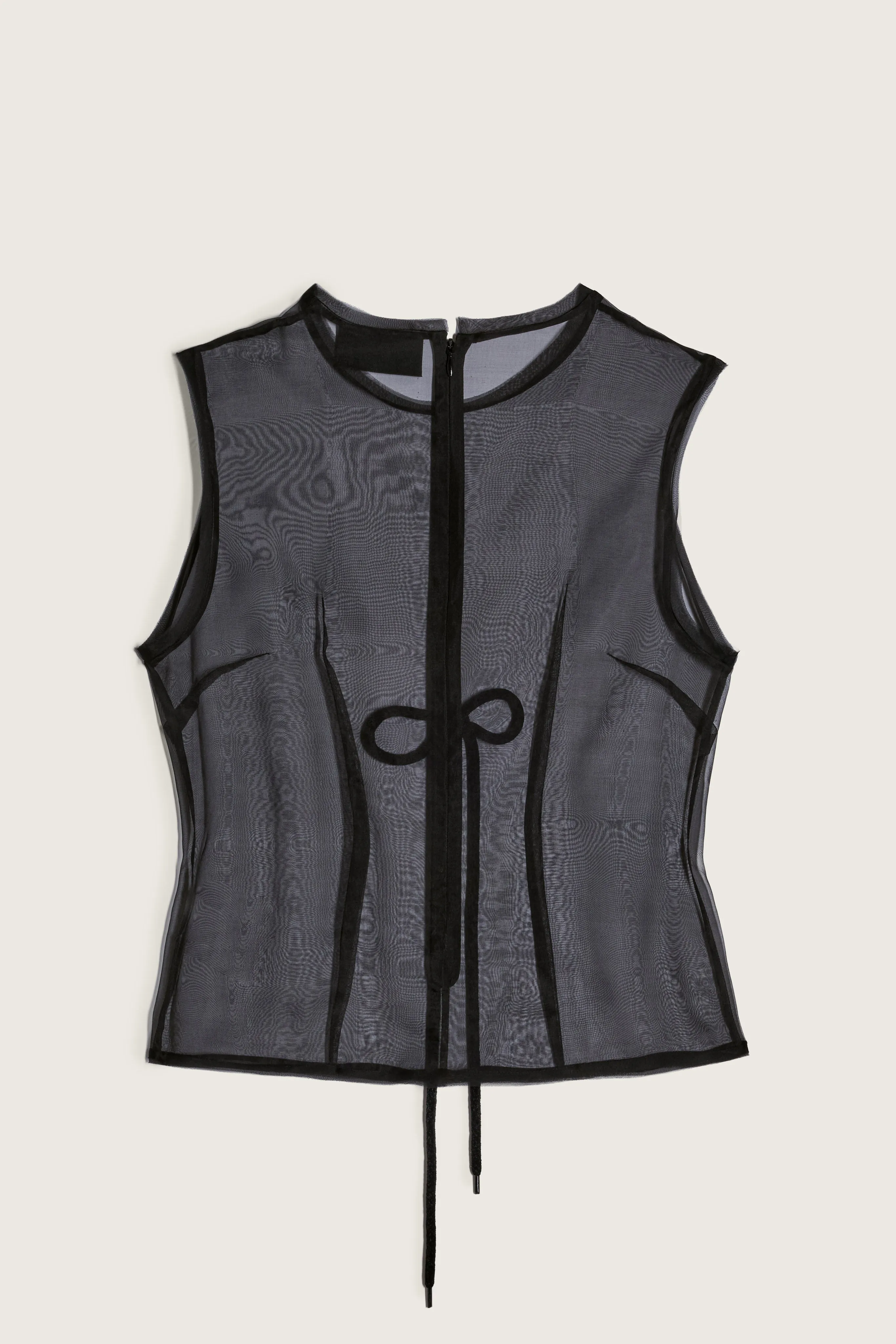 Sheer Frayed Contour Dart Top sold by Simone Rocha product image thumbnail 2