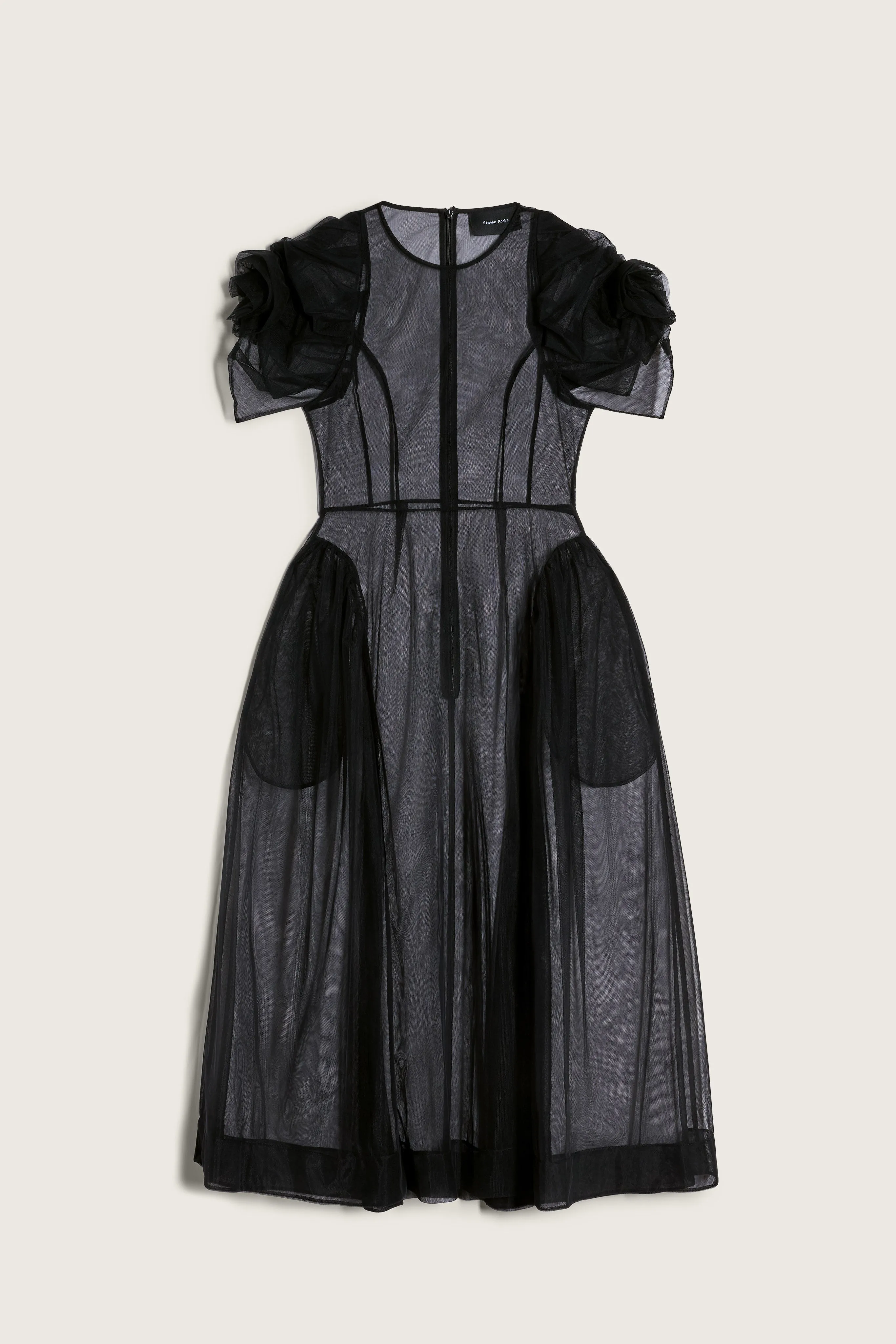 Rose Puff Sleeve Hip Dress sold by Simone Rocha