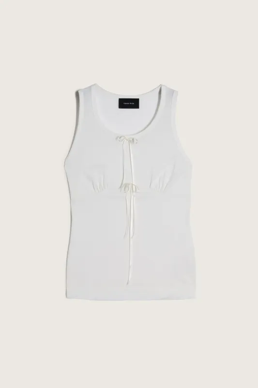 Gathered Bust Bow Tank made by Simone Rocha