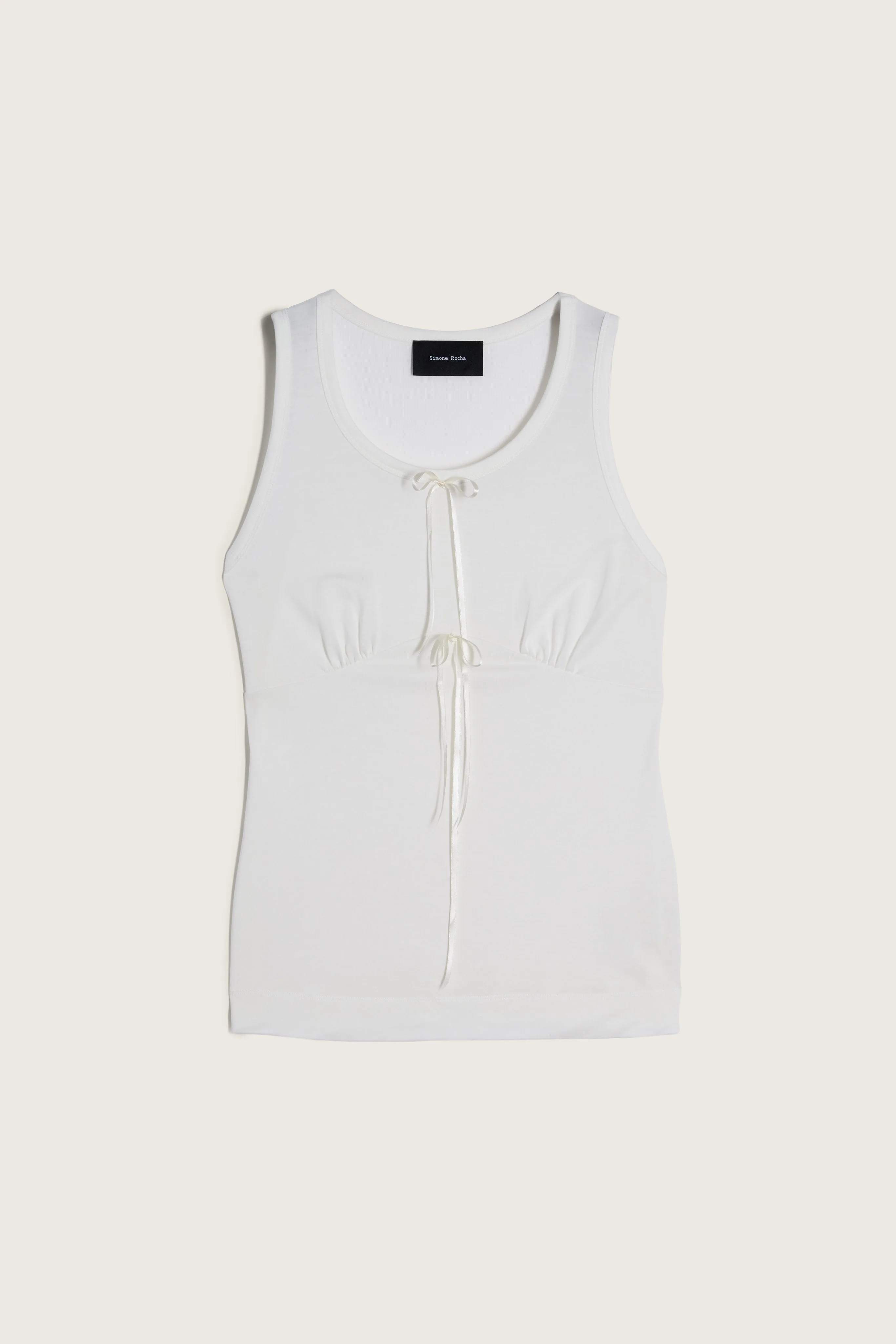 Gathered Bust Bow Tank sold by Simone Rocha