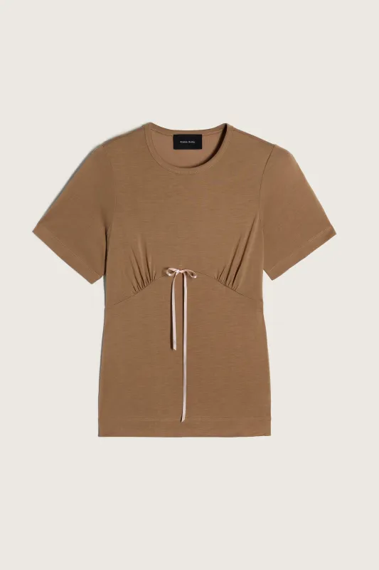 Gathered Bust Bow T-Shirt made by Simone Rocha