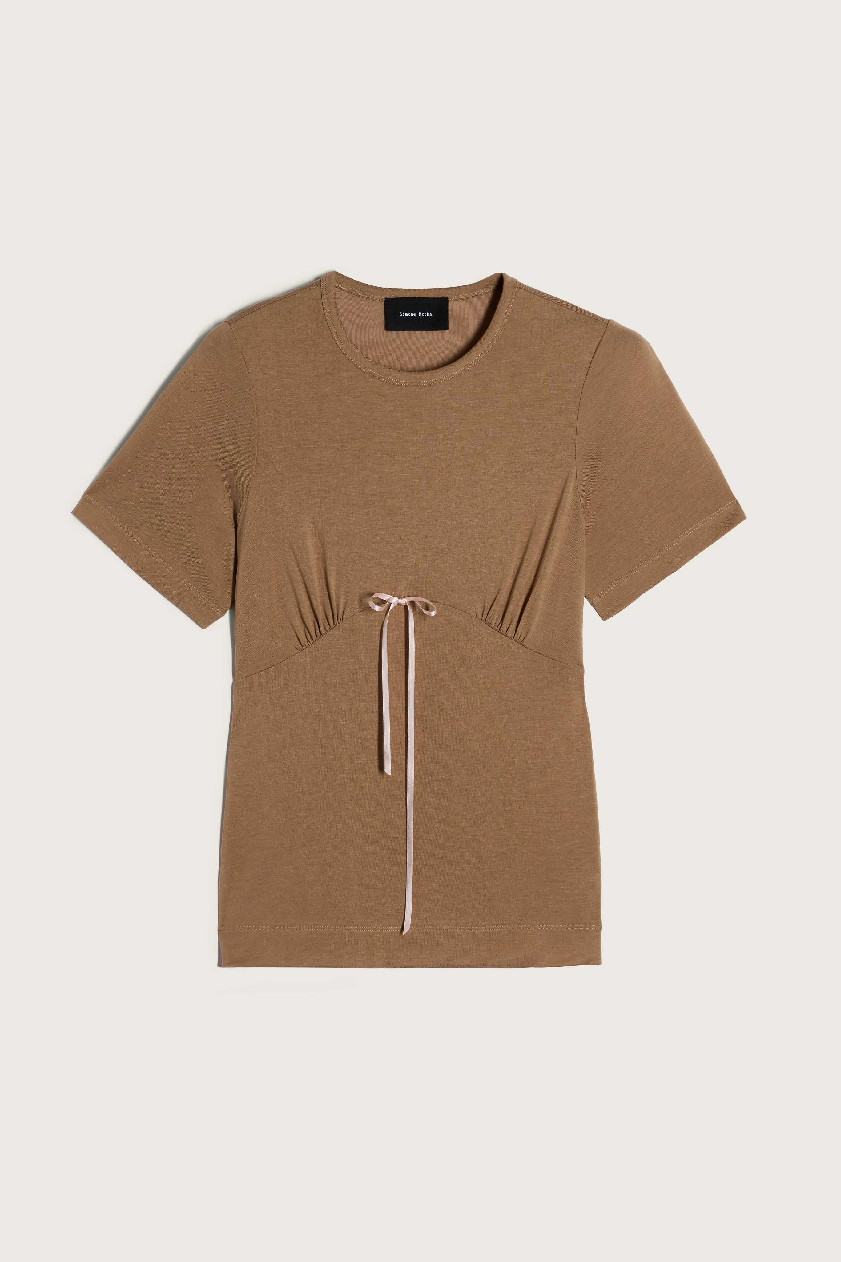 Gathered Bust Bow T-Shirt sold by Simone Rocha