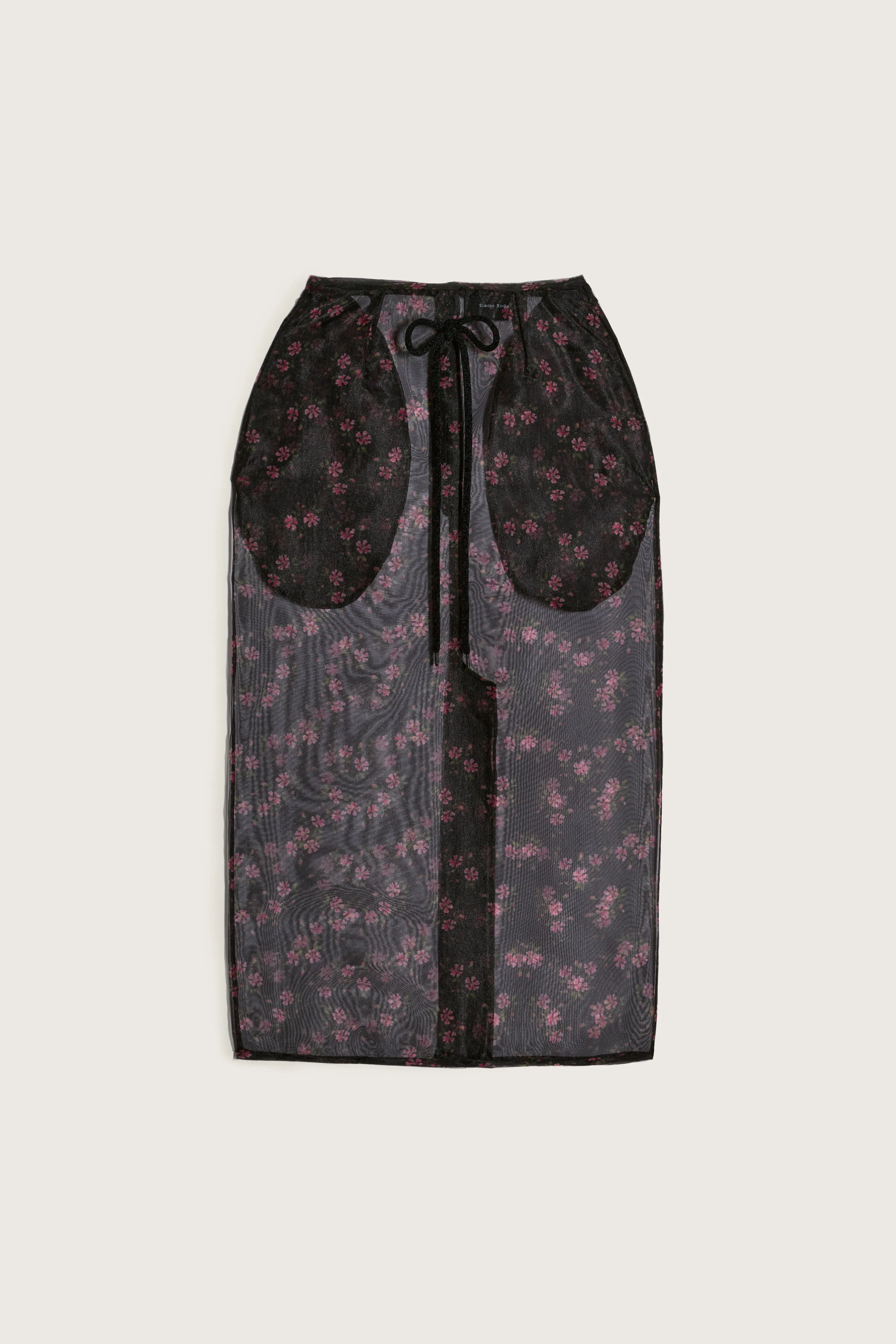 Sheer Frayed Column Pencil Skirt sold by Simone Rocha