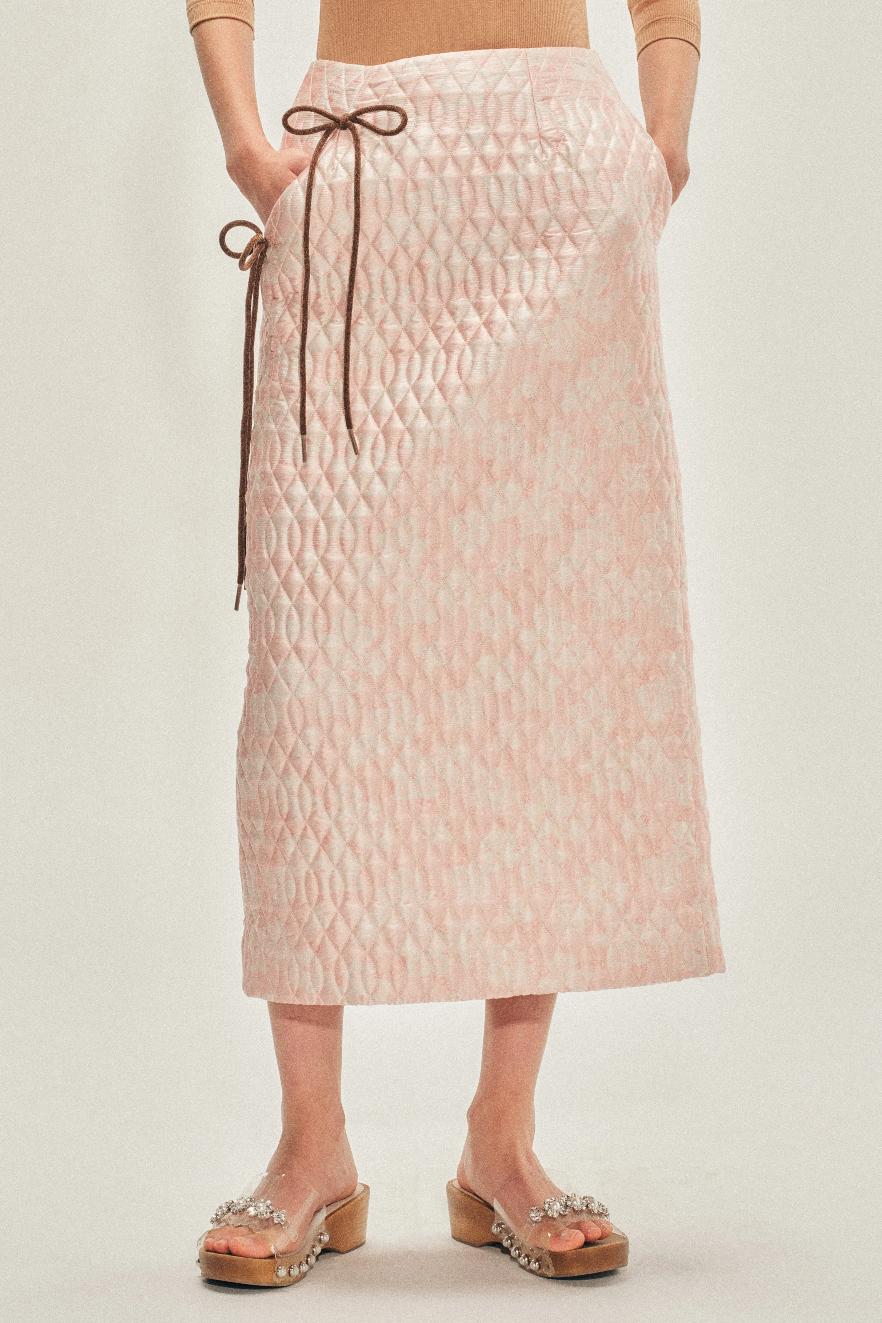 Quilted Offset Pencil Skirt sold by Simone Rocha product image thumbnail 4