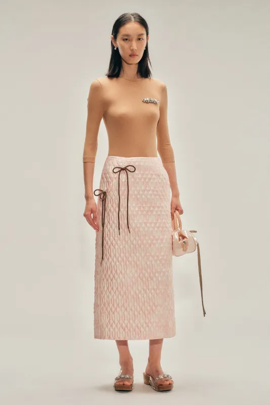 Quilted Offset Pencil Skirt made by Simone Rocha