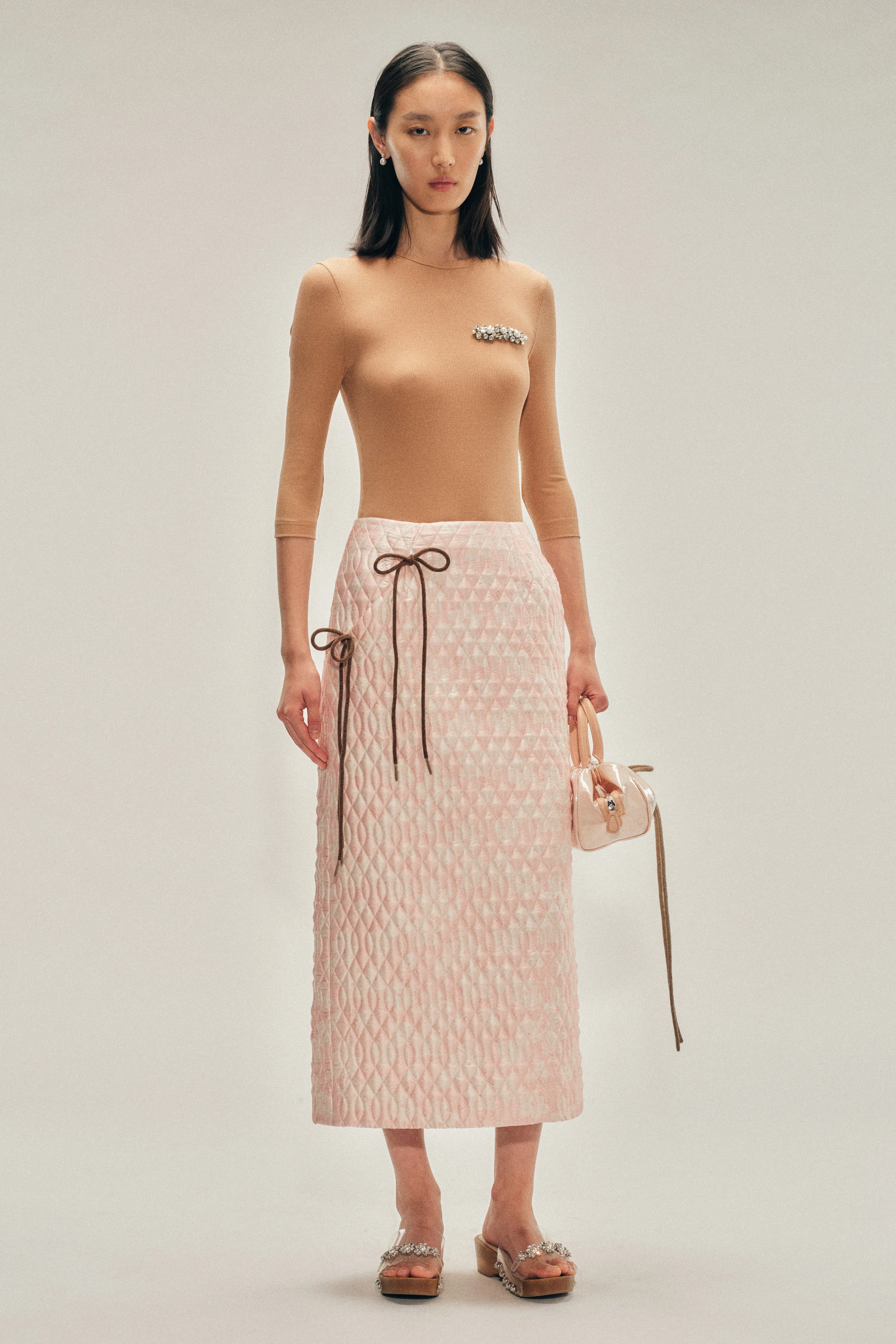 Quilted Offset Pencil Skirt sold by Simone Rocha