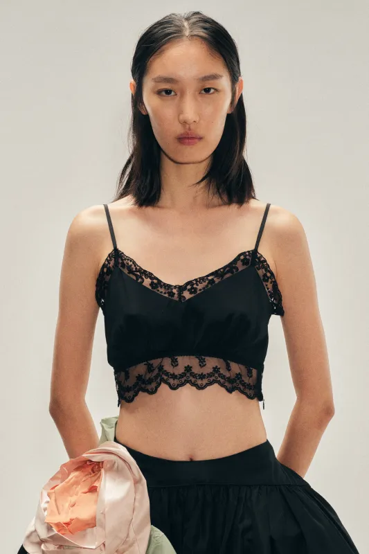 Lace Trim Negligee Bralette sold by Simone Rocha