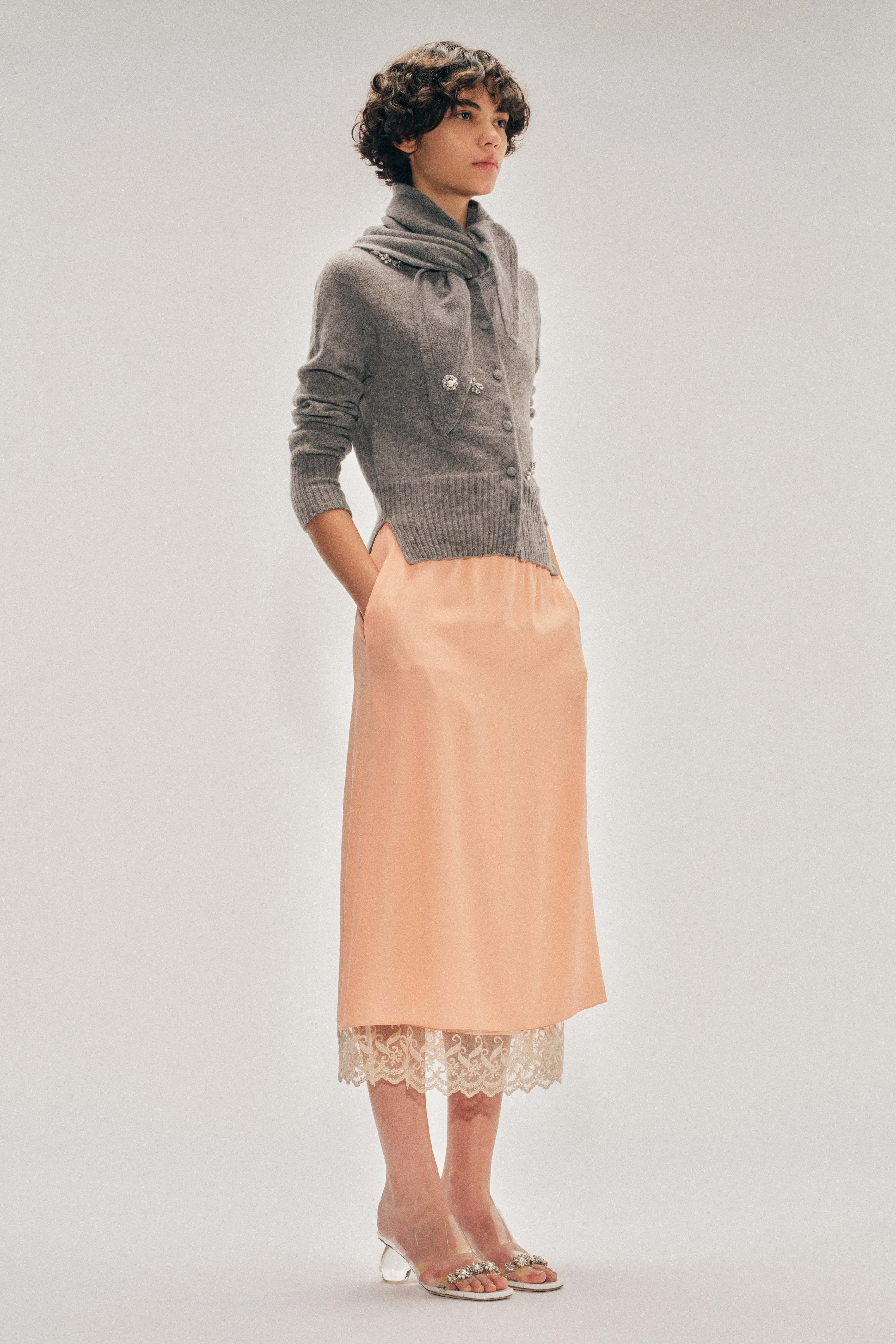 Turbo Embellished Relaxed Cashmere Cardigan sold by Simone Rocha product image thumbnail 3