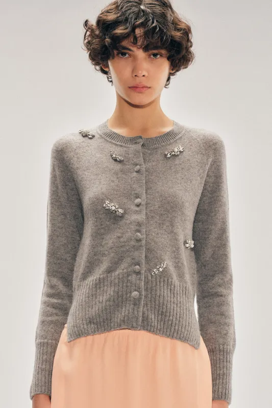 Turbo Embellished Relaxed Cashmere Cardigan made by Simone Rocha