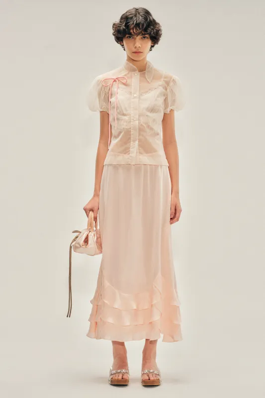 Tiered Scalloped Hem Skirt made by Simone Rocha