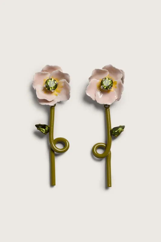 Blooming Poppy Drip Earrings made by Simone Rocha