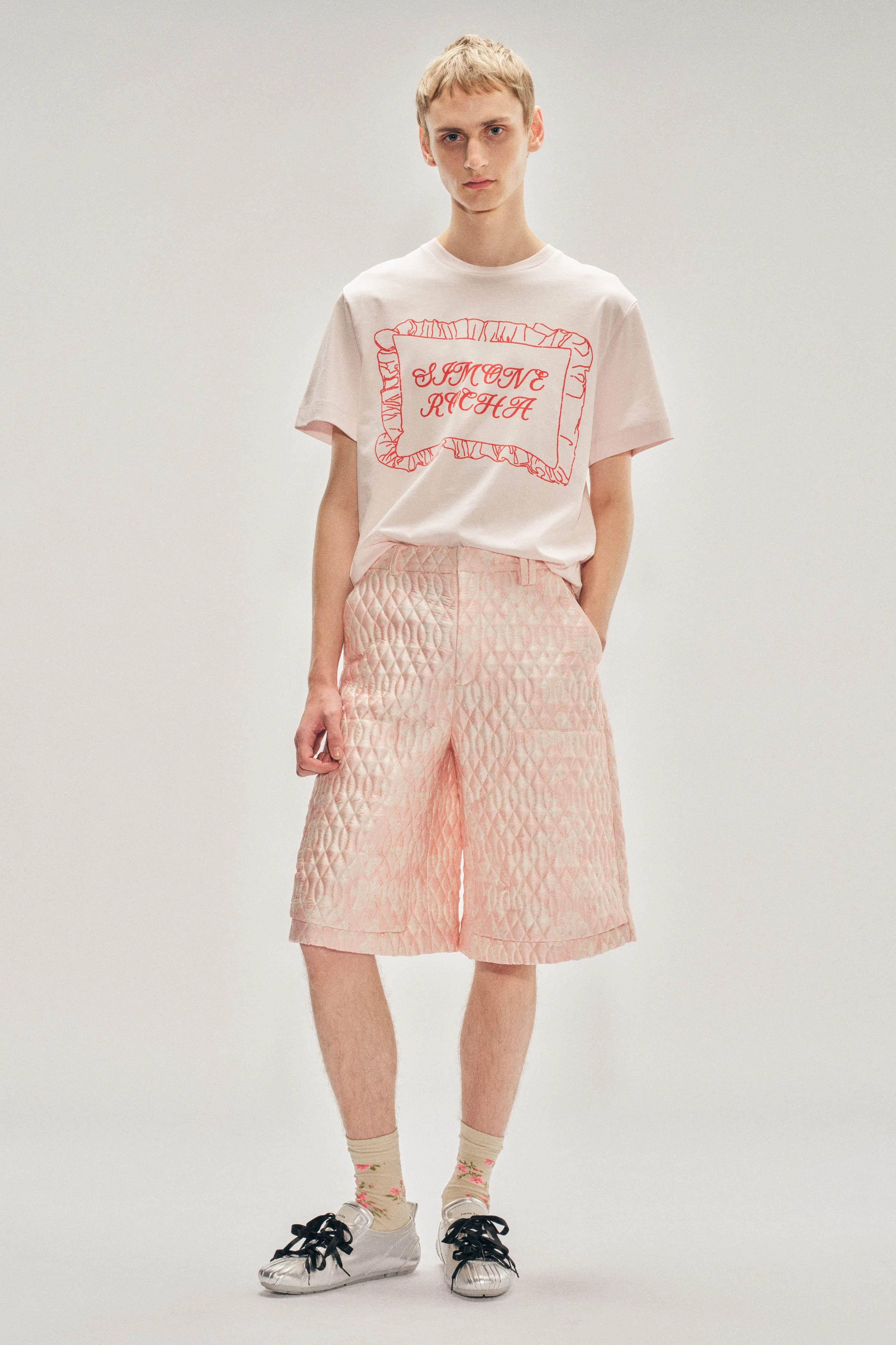 Quilted Belt Loop Tab Board Shorts sold by Simone Rocha