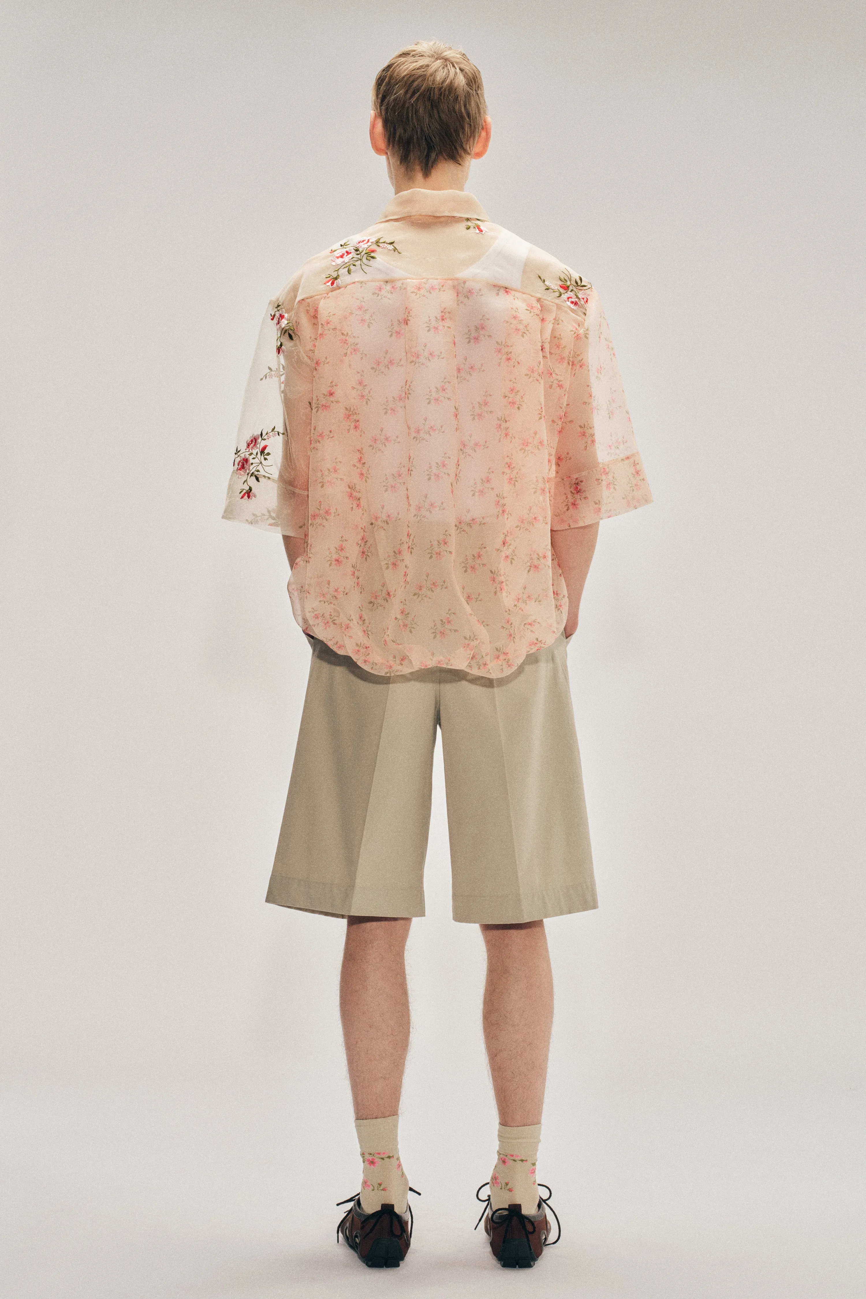 Sheer Patchwork Balloon Hem Shirt sold by Simone Rocha product image thumbnail 3