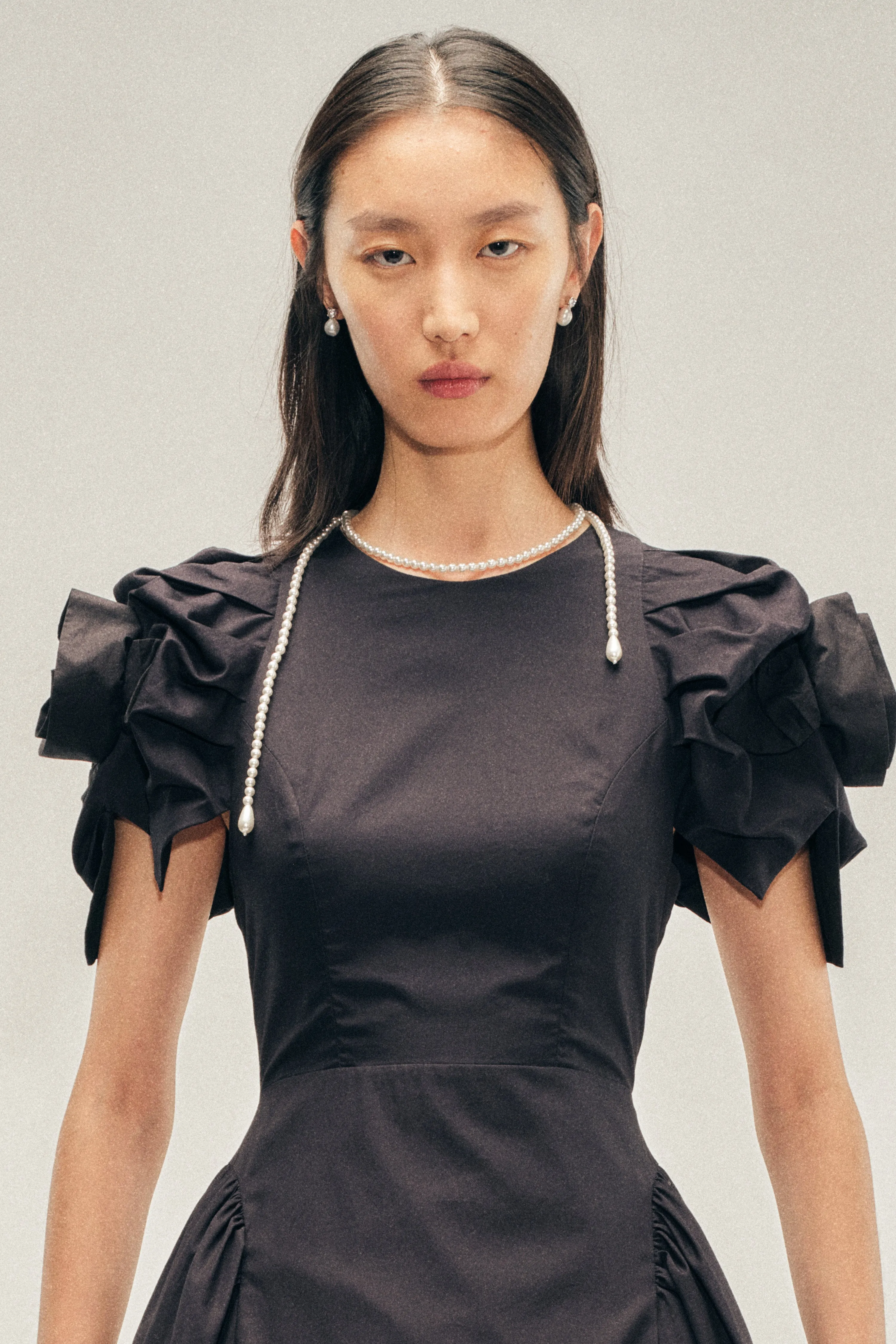 Rose Puff Sleeve Hip Dress sold by Simone Rocha product image thumbnail 4