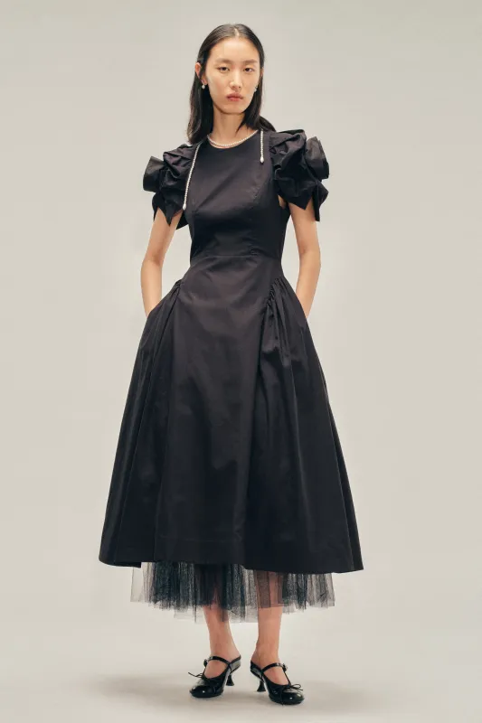 Rose Puff Sleeve Hip Dress made by Simone Rocha