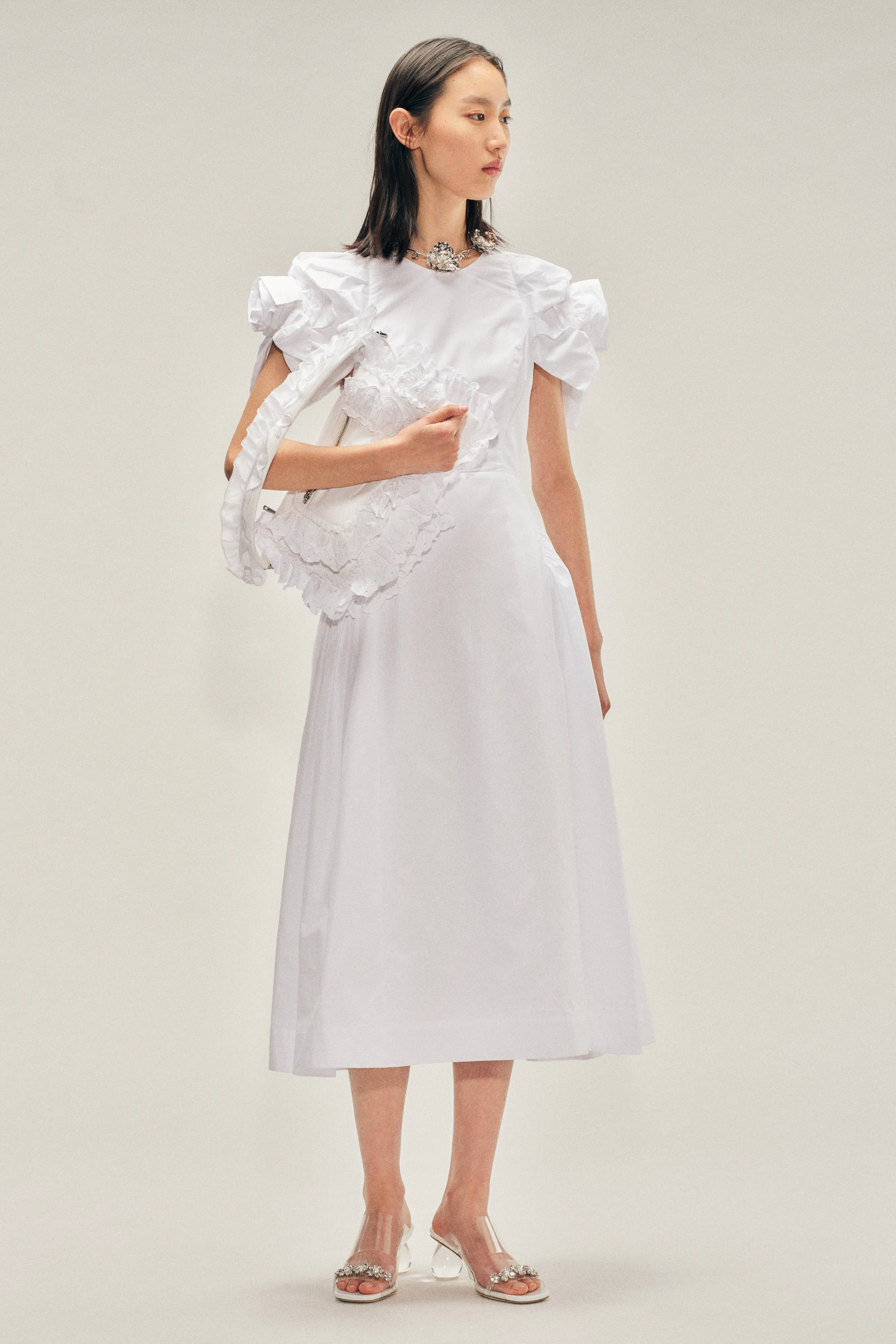 Rose Puff Sleeve Hip Dress sold by Simone Rocha product image thumbnail 2