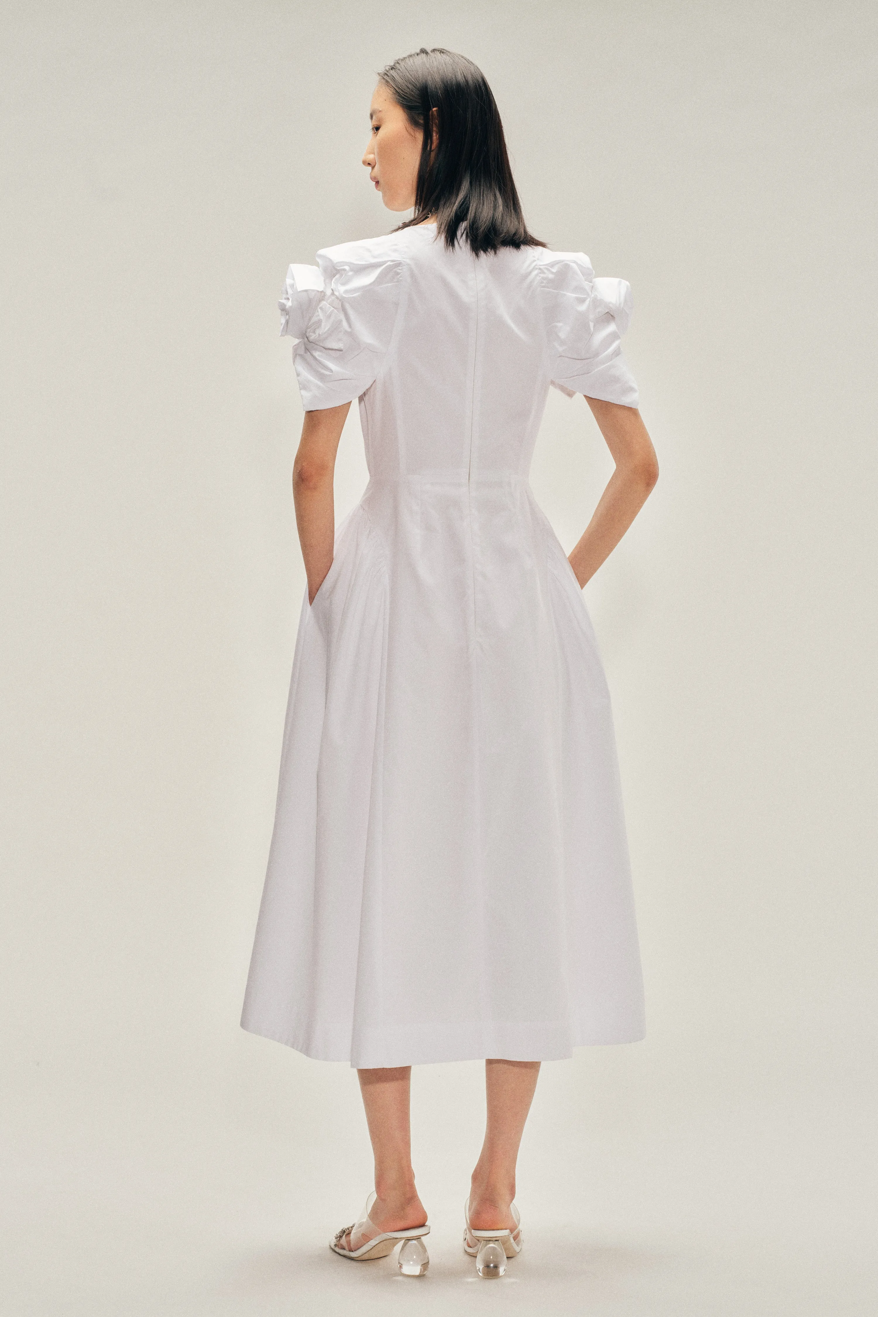 Rose Puff Sleeve Hip Dress sold by Simone Rocha product image thumbnail 3